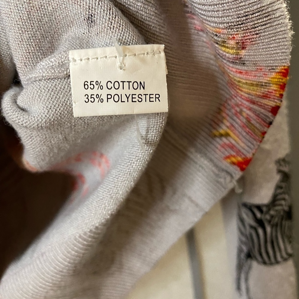 Star Shop London - grey button up sweater with zebras - small - Picture 4 of 4